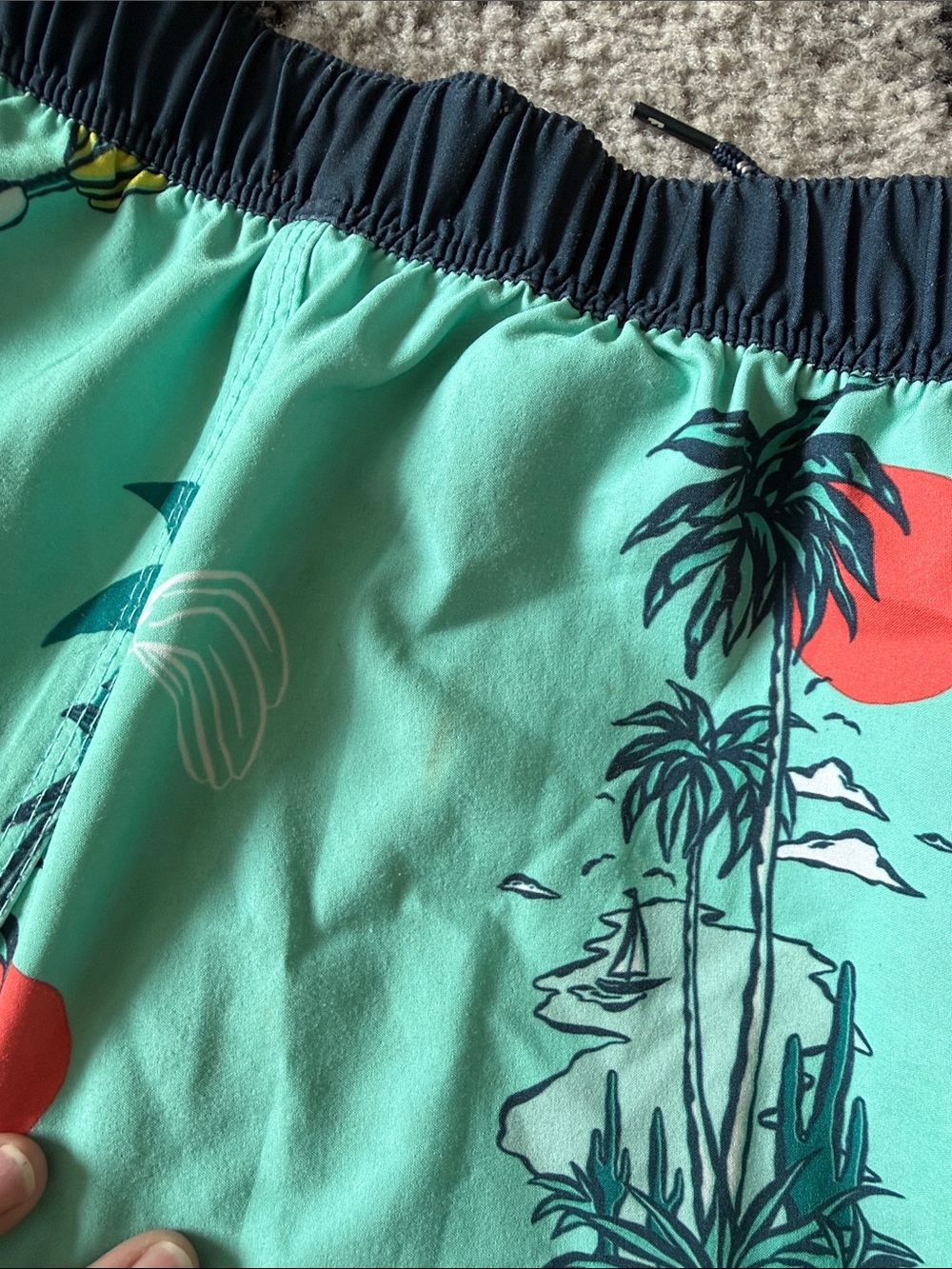 Kids Billabong Teal Tropical Parrot Boardshorts - Picture 2 of 2